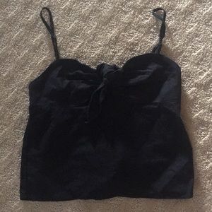 Black brandy melville tank top w/ tie in front